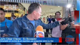 💥 JULIO CÉSAR CHÁVEZ ARREMETE C0NTRA REPORTERO💥💣 que le pregunto de su hijo 🥊🥊 le dice PENDEJ0 😱