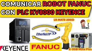 🔵✅COMUNICAR ROBOT FANUC CON PLC KV8000 KEYENCE