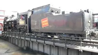 CN 2-8-2 #3254 Moves onto Steamtown Turntable