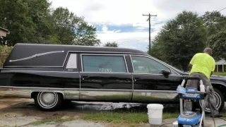 Detailing  a hearse