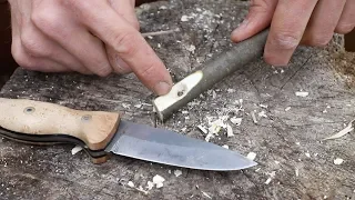 Don't Drill!! Cut a Hole in Wood Bushcraft Style!
