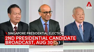 [LIVESTREAM] Presidential candidate broadcast 2: Ng Kok Song, Tharman Shanmugaratnam, Tan Kin Lian