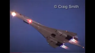 Concorde Twilight Takeoff (with visible reheat/afterburners)