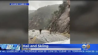 SoCal Experiences Cold Temperatures, Hail, Rain And Snow In Mountains As Storm Hits Region