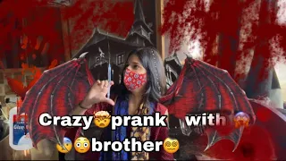 Crazy😱prank😳with🤯brother😆🥹Comment crazy challenges😂🫵