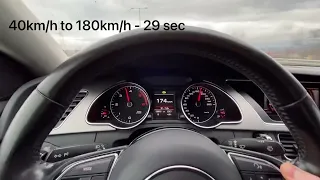 Audi A5 SPORTBACK 2.0 TDI (177 HP 130 kW) ACCELERATION