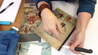 Facebook Live. Restoring an old children's book. Save Your Books