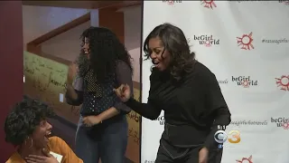 Michelle Obama Surprises High Schoolers Before Book Tour Stop At Wells Fargo