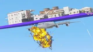 World's Heaviest A380 Collides With Airplane Mid Air During Emergency Landing | GTA 5