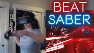 IS MY MOM BETTER THAN ME AT BEAT SABER?!?!?!?!