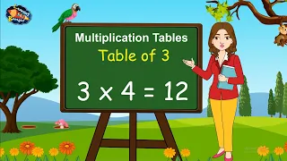 Table of 3 | Times tables | Multiplication tables | 3 ka pahada | Learning Booster | Maths tables