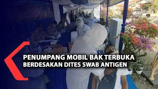 Penumpang Mobil Bak Terbuka Dites Swab