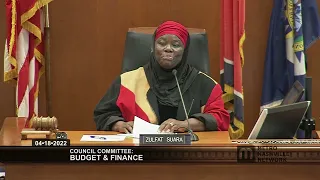 04/18/22 Council Committee: Budget & Finance