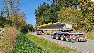 Nachläufer rangieren in Perfektion... Bauer Schwertransporte