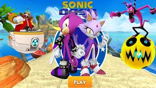 Sonic Dash - Blaze And Espio VS Boss Battle Eggman And Boss Battle Zazz All Characters Unlocked