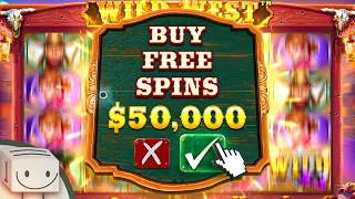 HUGE $50,000 BONUS BUY ON WILD WEST GOLD!!