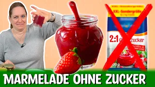 Marmelade ohne Zucker - so geht‘s auch ohne Gelierzucker oder Zuckerersatzstoffe! 💡😃