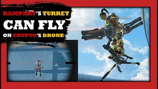 Apex Legends - Rampart's (BIG SECRET BUFF) Turret can fly on Crypto's Drone (Sheila is OP)