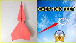 Paper Planes 1000 FEET!! How To Make Paper Plane 2024🐉 Flies away