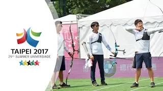 Korea v Chinese Taipei – recurve men’s team gold final | Taipei 2017 Universiade