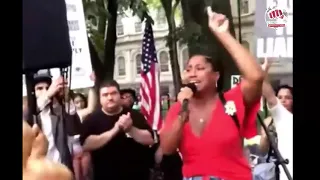 Woman gives passionate speech against forced vaccines.