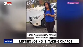 'Lefties Losing It': ‘Obnoxious’ EV driver uses someone else's driveway to charge car