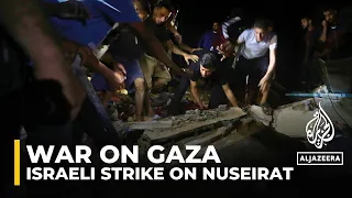 Fourteen killed in Israeli strike on a home in the Nuseirat refugee camp