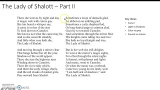 Lady of Shalott - explanation/summary