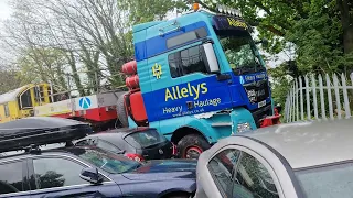 Lorry takes out 15 cars & injures 1 man outside Stonebridge Park train station.  Lucky escape.