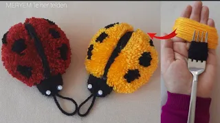 😍🐞🐞 HOW TO MAKE A Ladybug from yarn?