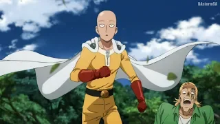 Бэнг, Бомб, Генос и Сайтама против Многоножки Старейшины [One Punch Man 2]