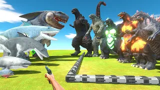 FPS Avatar Rescues Godzilla Evolution and Fights King Shark Evolution-Animal Revolt Battle Simulator