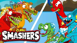 SMASHERS! Turkey Rex + More Kids Cartoons! | Zuru | Smashers World | Animated Stories