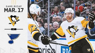 GAME RECAP: Penguins vs. Blues (03.17.22) | Rust Scores Winning Goal in Shootout