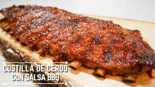 COSTILLA DE CERDO CON SALSA BARBACOA | Al Horno