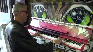 AMAZING BLUES JAM ON A STREET PIANO