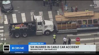 Cable Car operator's abrupt stop to avoid collision injures 6 in San Francisco