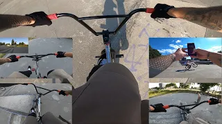 Катание на БМХ от первого лица в Польше. GoPro BMX riding in Poland (POV). Трюки в скейтплазе.