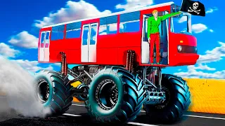 I BUILT A MONSTER TRUCK BUS! [The Long Drive]