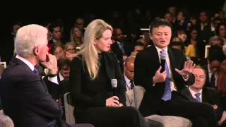 President Clinton speaks with Elizabeth Holmes and Jack Ma (2015 CGI Annual Meeting)