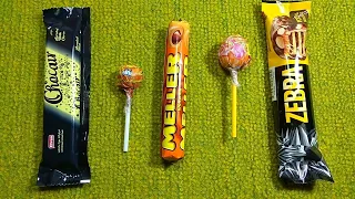 Unpacking ASMR Chocolate candy Meller Lollipops Satisfying Video