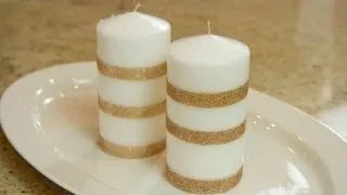 Glitter Candles - Let's Craft with ModernMom - 12 Days of Christmas (Day 9)