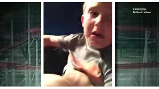 Father Saves Son After Roller Coaster Seat Belt Breaks [CAUGHT ON TAPE]