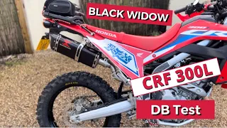 BLACK WIDOW BC30T - DB Readings w/Baffles - CRF 300L - Exhaust - HD 1080p