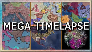 Mega Timelapse - 6 Games - Imperator to CK3 to EU4 to Vic2 to Hoi4 to Stellaris - Over 2900 years!