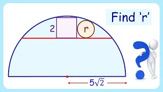 113) Find the radius of small circle.