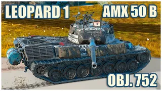 Leopard 1, AMX 50 B & Object 752 • WoT Blitz Gameplay