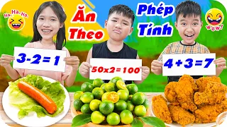 Thử Thách Đồ Ăn Theo Phép Tính Cộng Trừ Nhân Chia ♥ Minh Khoa TV