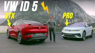 VW ID5 Premiere GTX AWD vs Pro RWD REVIEW EV SUV Coupé