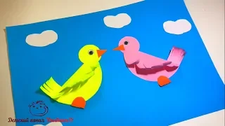 Birds | Volumetric application | Crafts with children